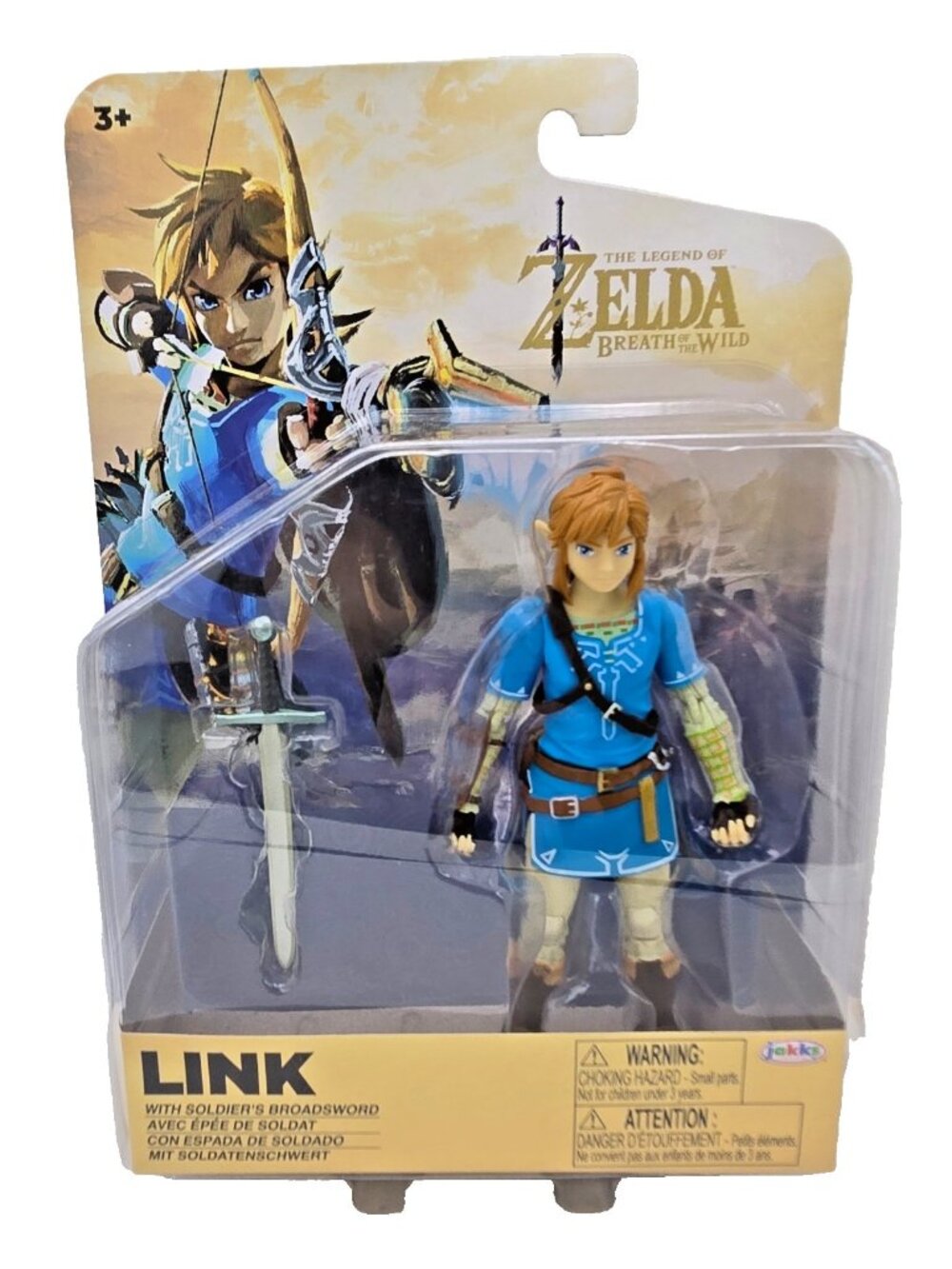 Legend of Zelda Link 4" Figure Soldier's Broadsword Nintendo Jakks NEW